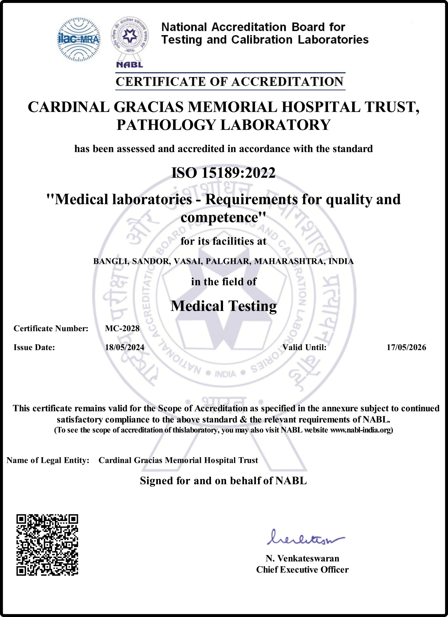 Certificate MC-2028